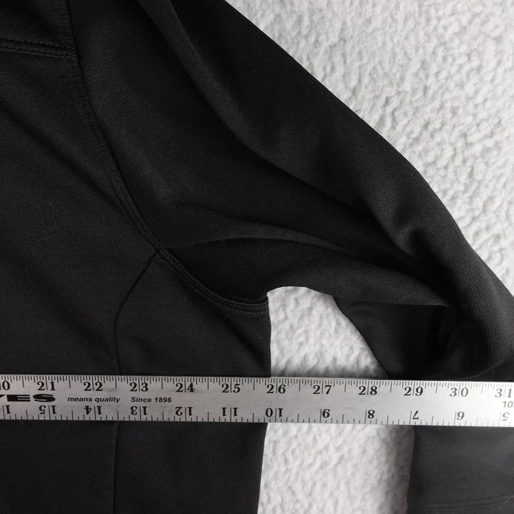 The North Face Mens XXL Black Quarter Zip Pullover Chest Pocket Fleece Jacket